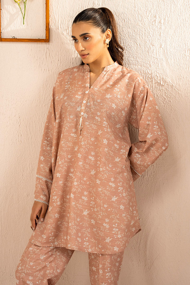 Cross Stitch | Basic Pret | Pink Tea-2 PC (Shirt & Trouser)-4
