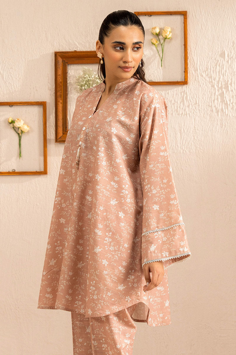 Cross Stitch | Basic Pret | Pink Tea-2 PC (Shirt & Trouser)-6