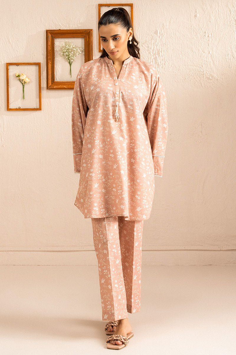 Cross Stitch | Basic Pret | Pink Tea-2 PC (Shirt & Trouser)-1