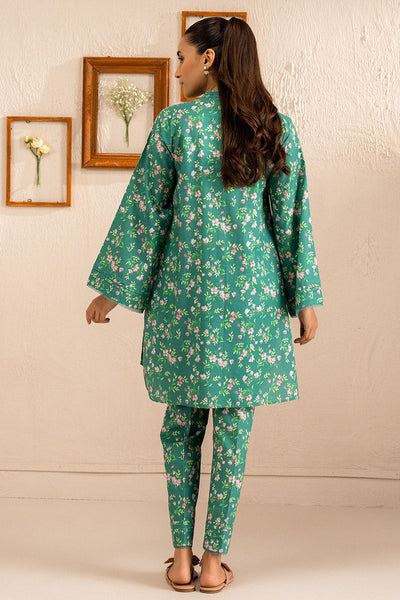 Cross Stitch | Basic Pret | Sage Bloom-2 PC (Shirt & Trouser)