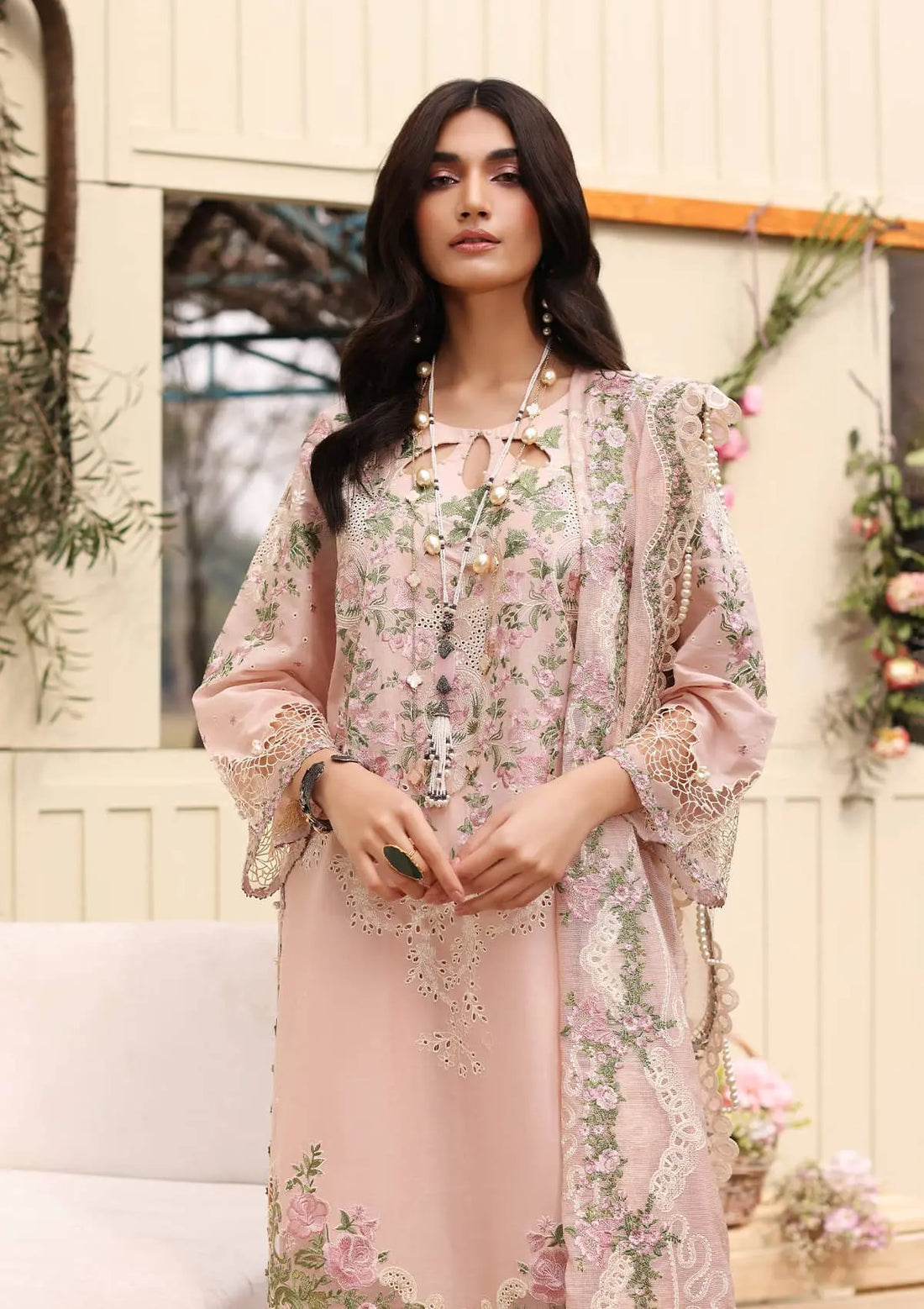 Kahf Premium | Festive Lawn 24 | KFL-09B NORA -  Kahf Premium Luxury - Original Designer Dress - House of Maryam