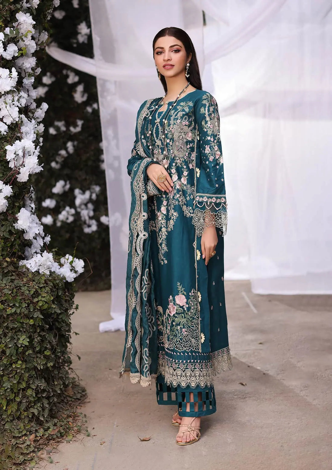 Kahf Premium | Festive Lawn 24 | KFL-09A BANO by Designer Kahf Premium - House of Maryam - Pakistani Designer Ethnic Wear in {{ shop.shopifyCountryName }}