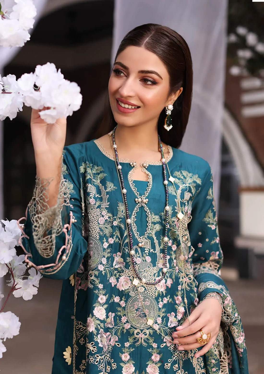 Kahf Premium | Festive Lawn 24 | KFL-09A BANO -  Kahf Premium Luxury - Original Designer Dress - House of Maryam