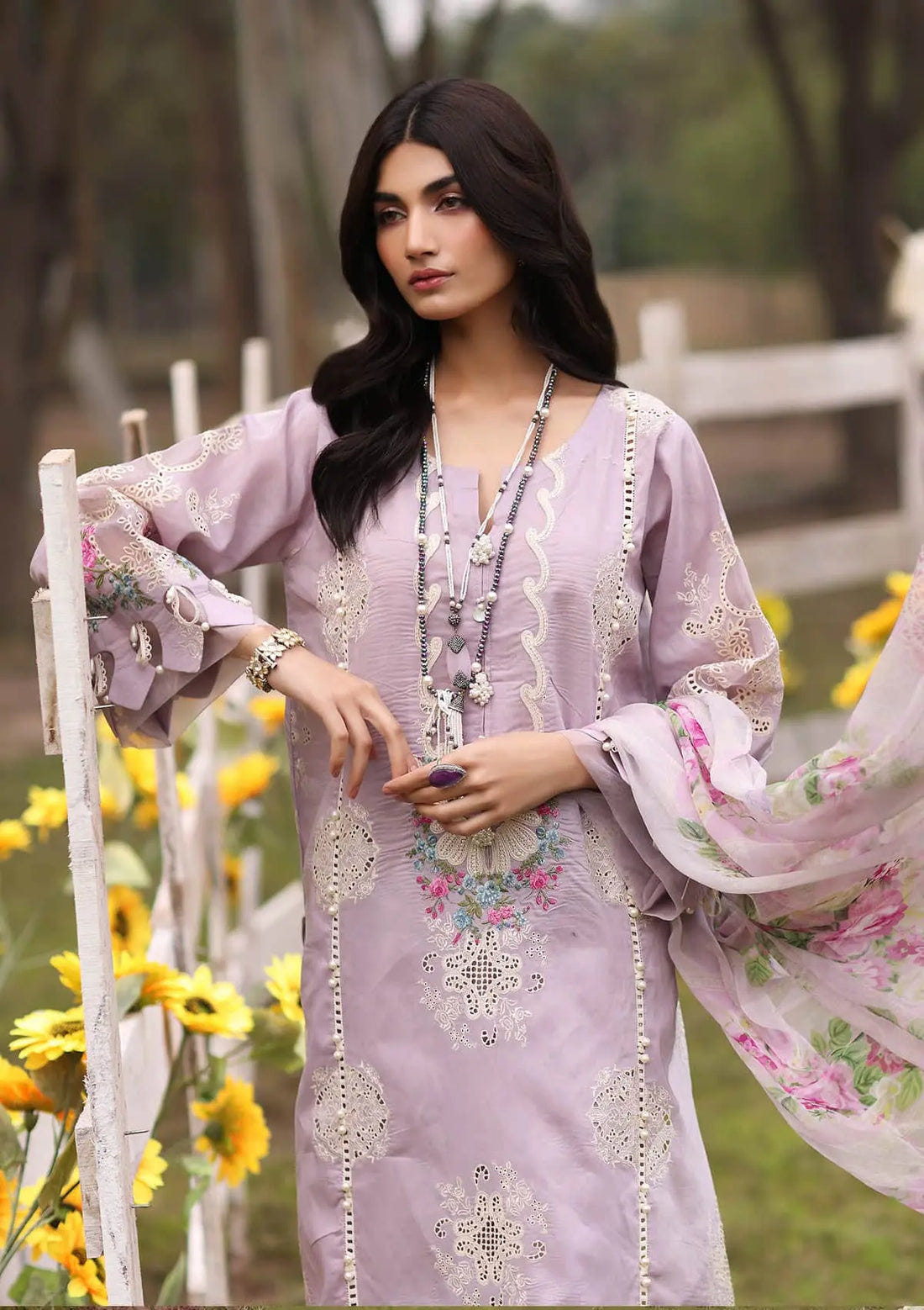 Kahf Premium | Festive Lawn 24 | KFL-08B ELAYA -  Khaf Premium Luxury - Original Designer Dress - House of Maryam