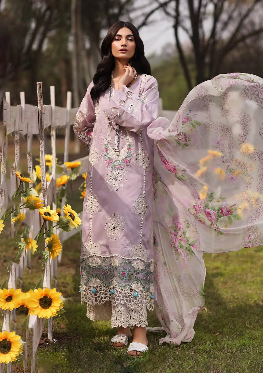 Kahf Premium | Festive Lawn 24 | KFL-08B ELAYA -  Khaf Premium Luxury - Original Designer Dress - House of Maryam