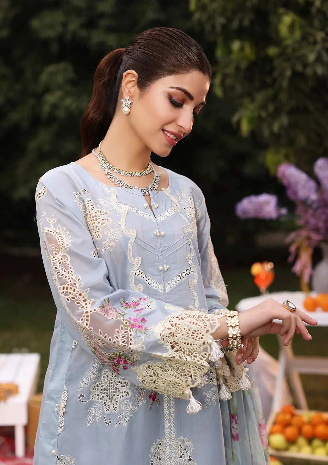 Kahf Premium | Festive Lawn 24 | KFL-08A FIRUZE by Designer Kahf Premium - House of Maryam - Pakistani Designer Ethnic Wear in {{ shop.shopifyCountryName }}