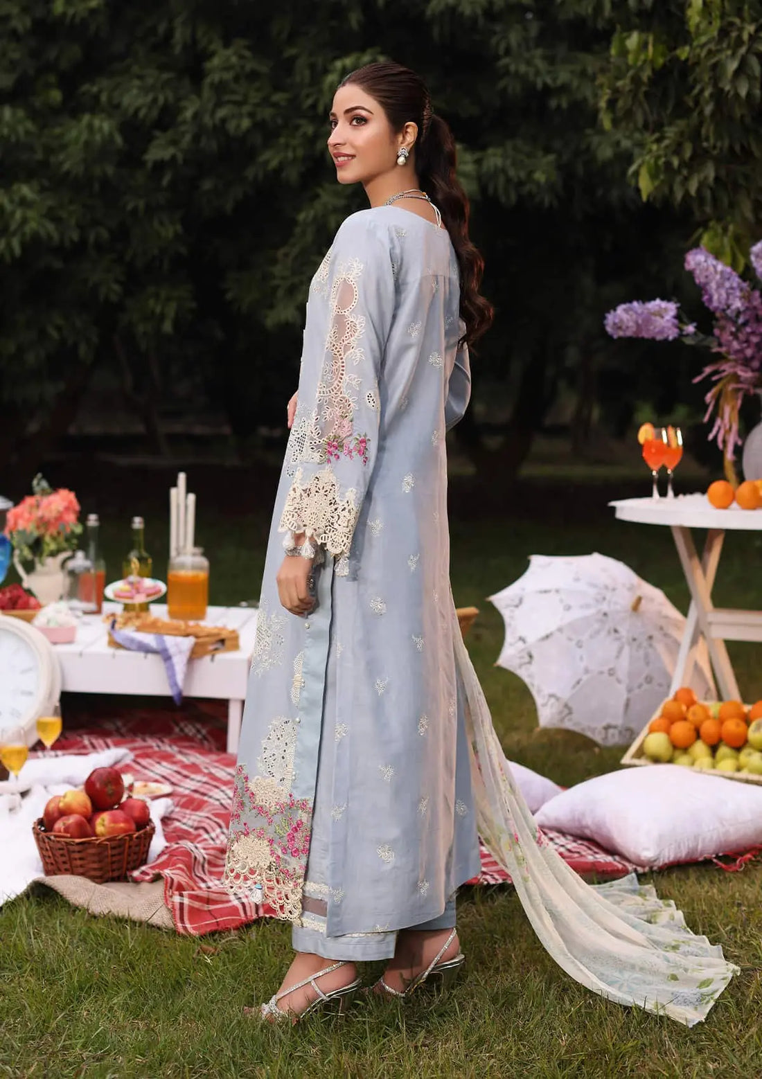 Kahf Premium | Festive Lawn 24 | KFL-08A FIRUZE by Designer Kahf Premium - House of Maryam - Pakistani Designer Ethnic Wear in {{ shop.shopifyCountryName }}