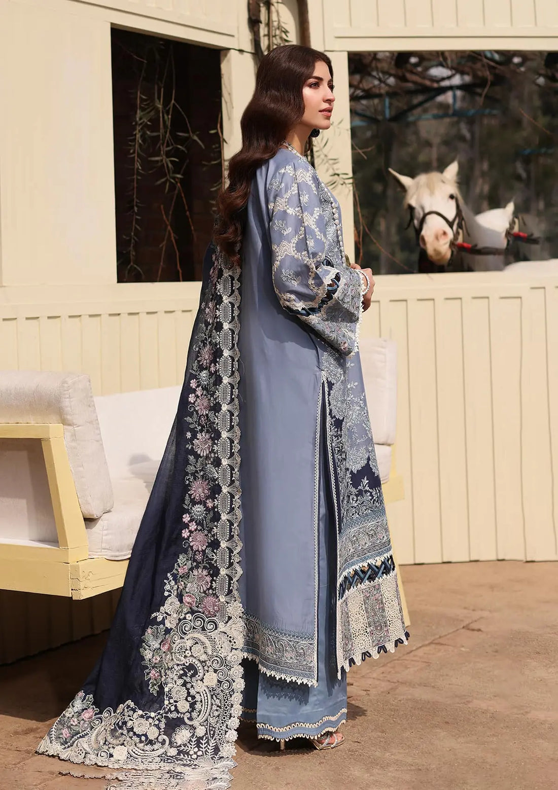 Kahf Premium | Festive Lawn 24 |KFL-04 KINZA by Designer Kahf Premium - House of Maryam - Pakistani Designer Ethnic Wear in {{ shop.shopifyCountryName }}