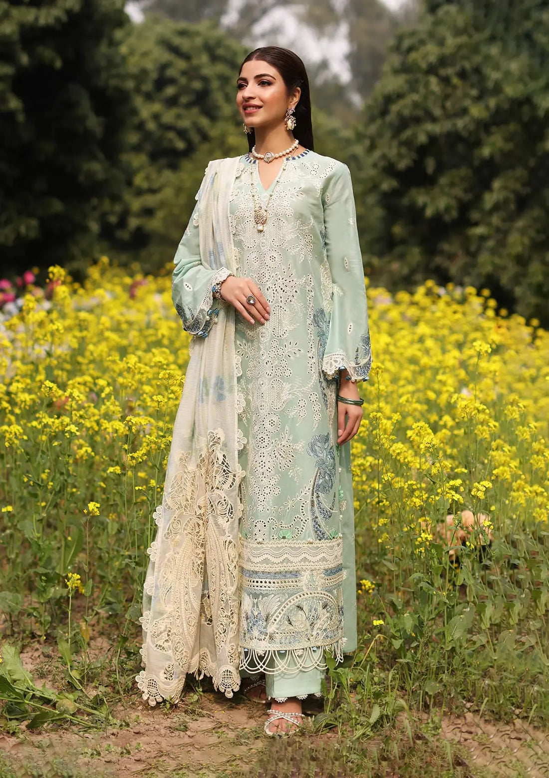 Kahf Premium | Festive Lawn 24 | KFL-01 TABIR by Designer Kahf Premium - House of Maryam - Pakistani Designer Ethnic Wear in {{ shop.shopifyCountryName }}