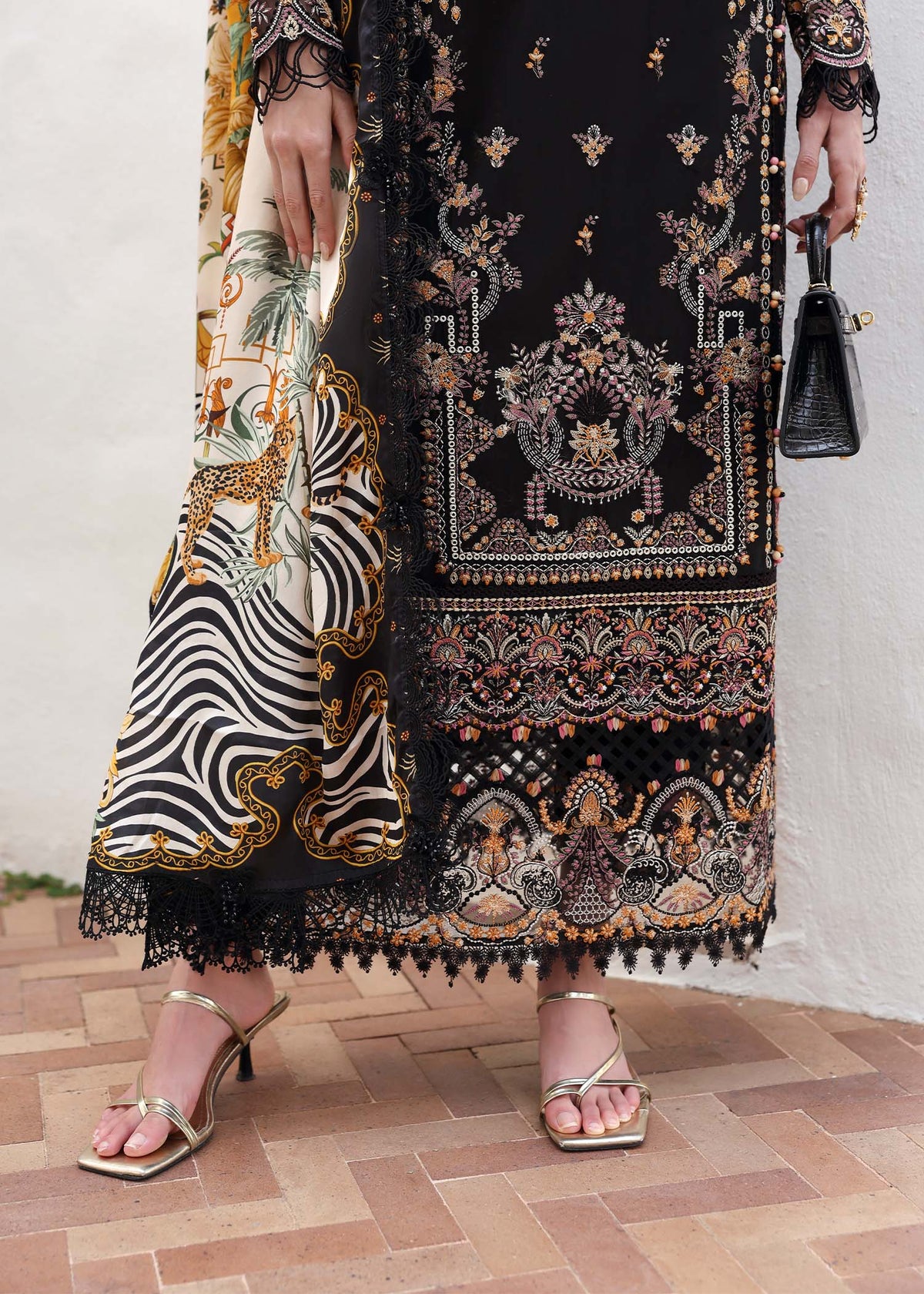 Kanwal Malik | Elysia Luxury Lawn 25 | Noire -  Kanwal Malik Ladies Clothes - Original Designer Dress - House of Maryam