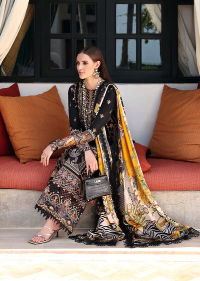 Kanwal Malik | Elysia Luxury Lawn 25 | Noire -  Kanwal Malik Ladies Clothes - Original Designer Dress - House of Maryam