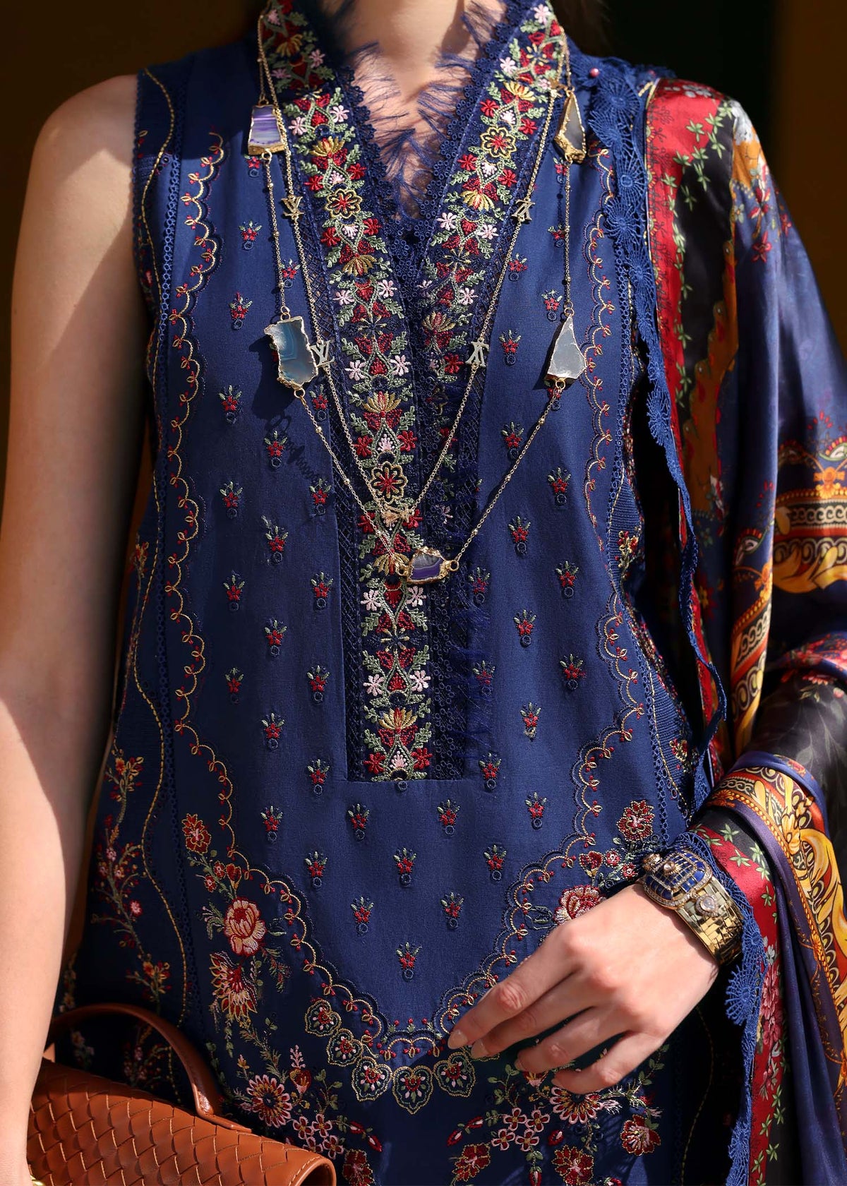Kanwal Malik | Elysia Luxury Lawn 25 | Azure -  Kanwal Malik Ladies Clothes - Original Designer Dress - House of Maryam