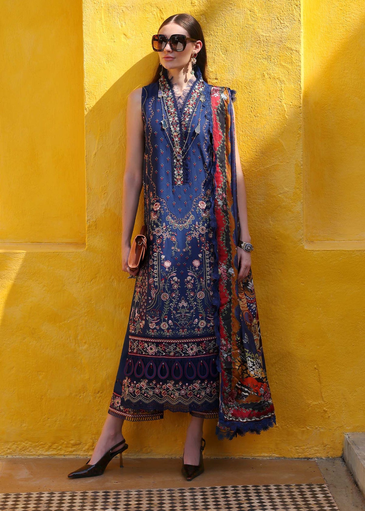 Kanwal Malik | Elysia Luxury Lawn 25 | Azure -  Kanwal Malik Ladies Clothes - Original Designer Dress - House of Maryam