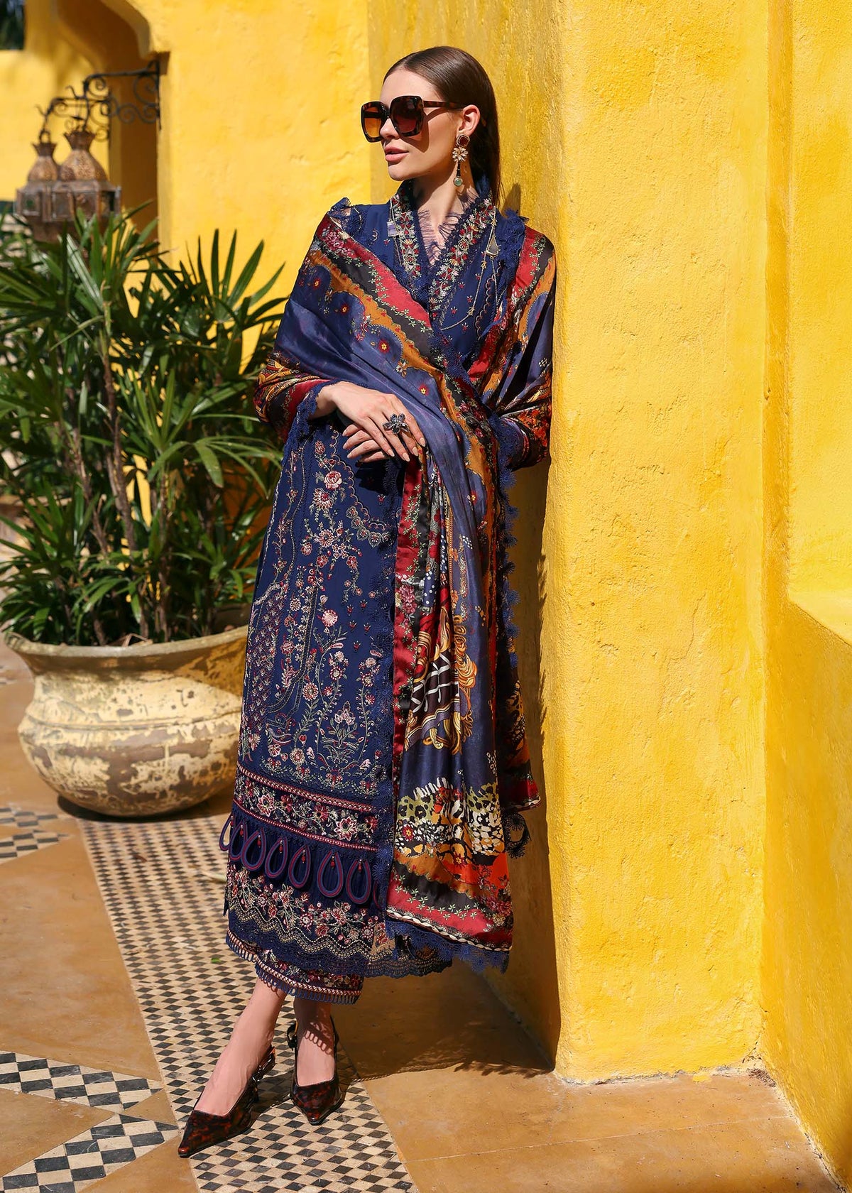 Kanwal Malik | Elysia Luxury Lawn 25 | Azure -  Kanwal Malik Ladies Clothes - Original Designer Dress - House of Maryam
