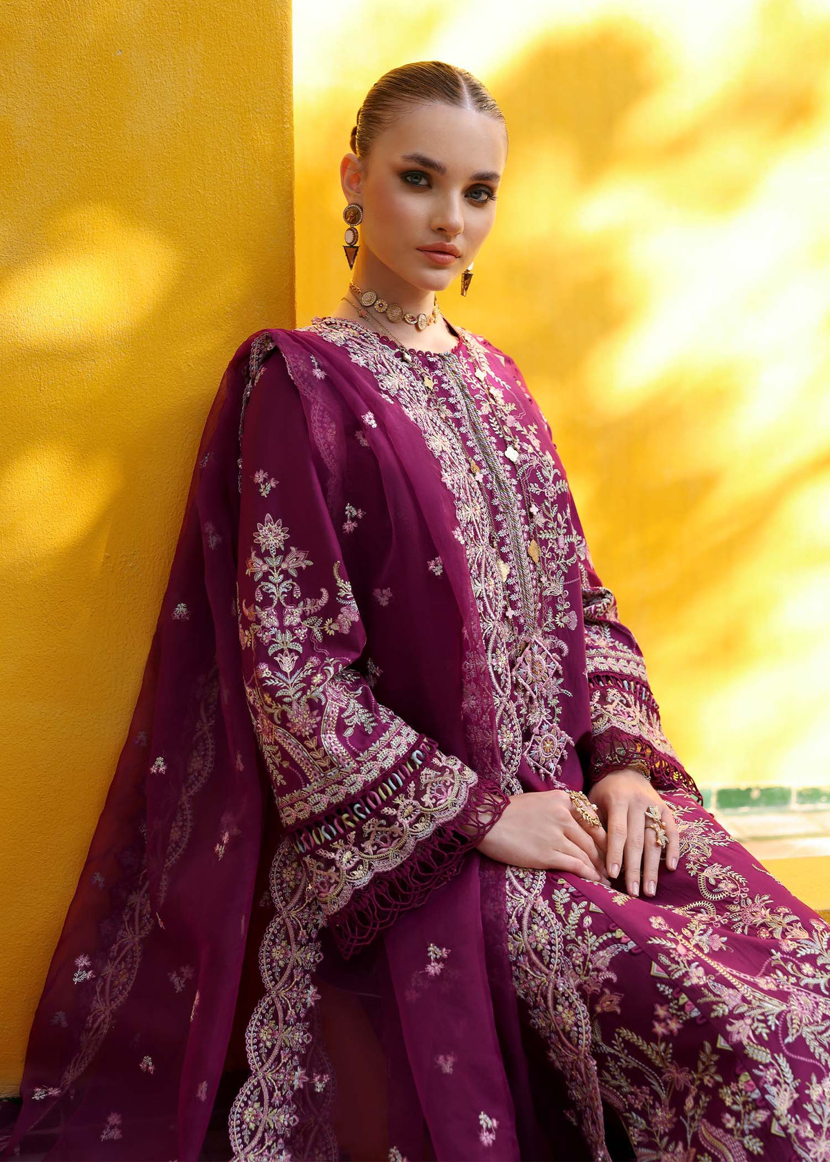 Kanwal Malik | Elysia Luxury Lawn 25 | Lavena -  Kanwal Malik Ladies Clothes - Original Designer Dress - House of Maryam