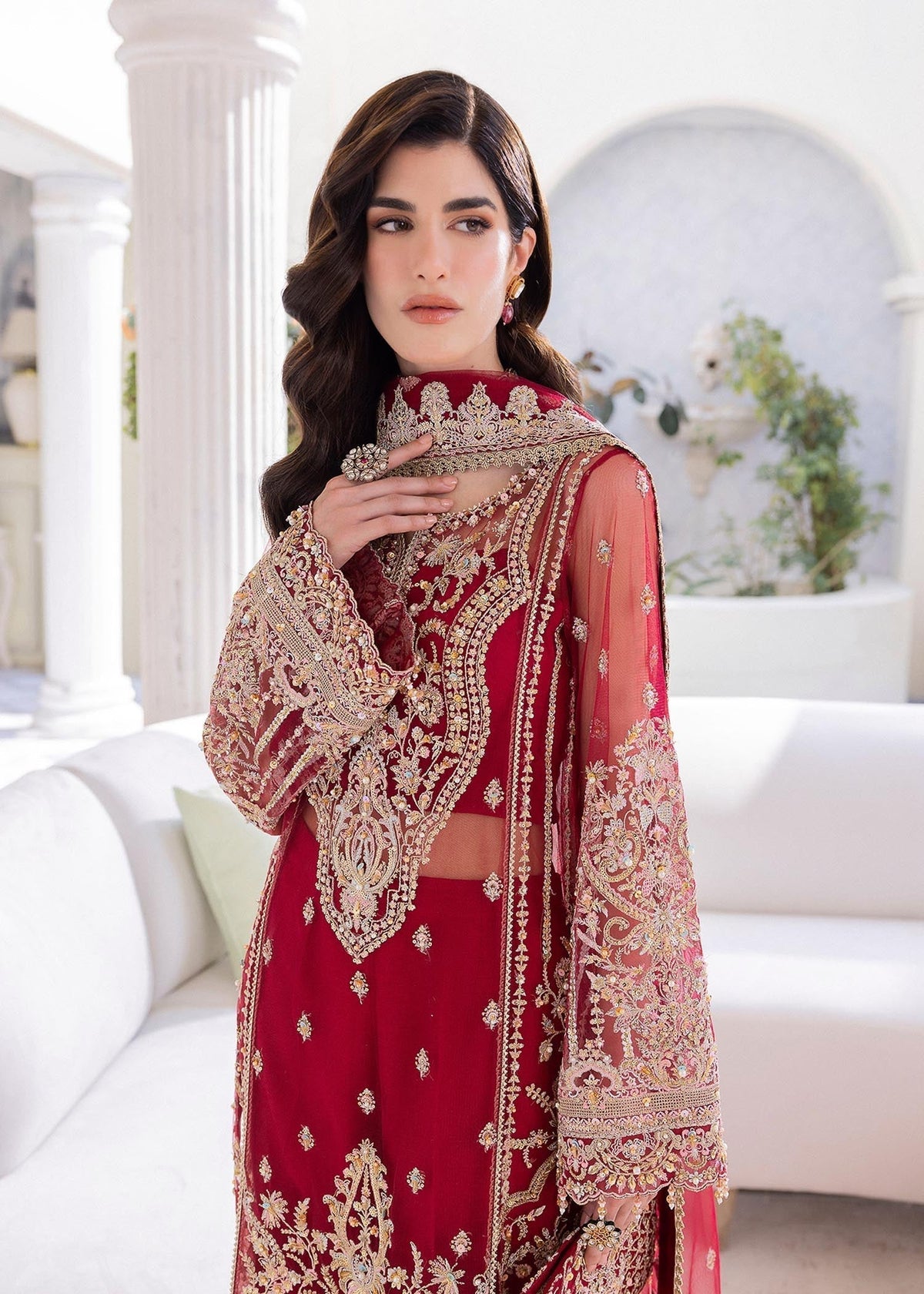 Kanwal Malik | Mirha Wedding Formals | Crimson -  Kanwal Malik Formal - Original Designer Dress - House of Maryam