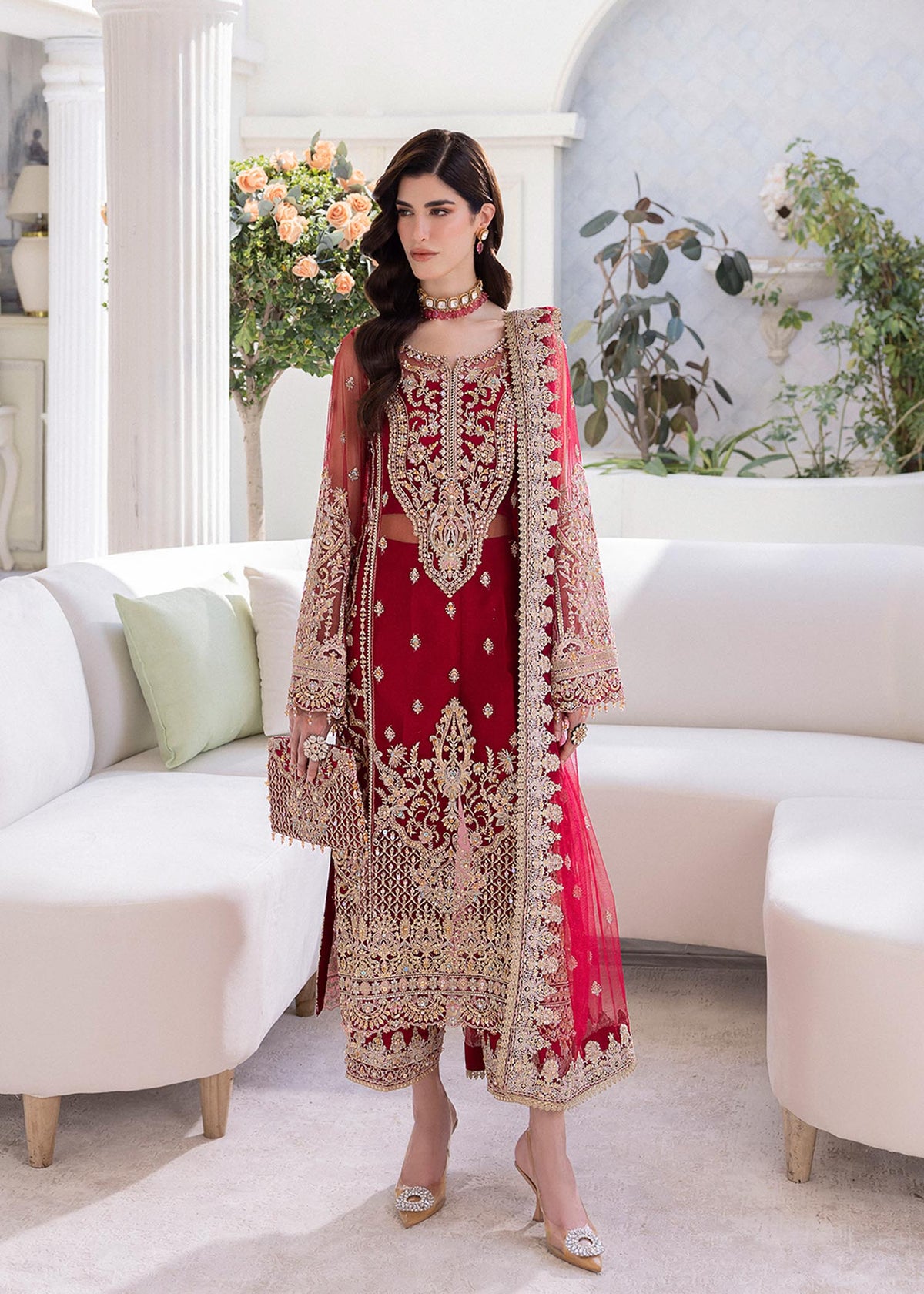 Kanwal Malik | Mirha Wedding Formals | Crimson -  Kanwal Malik Formal - Original Designer Dress - House of Maryam
