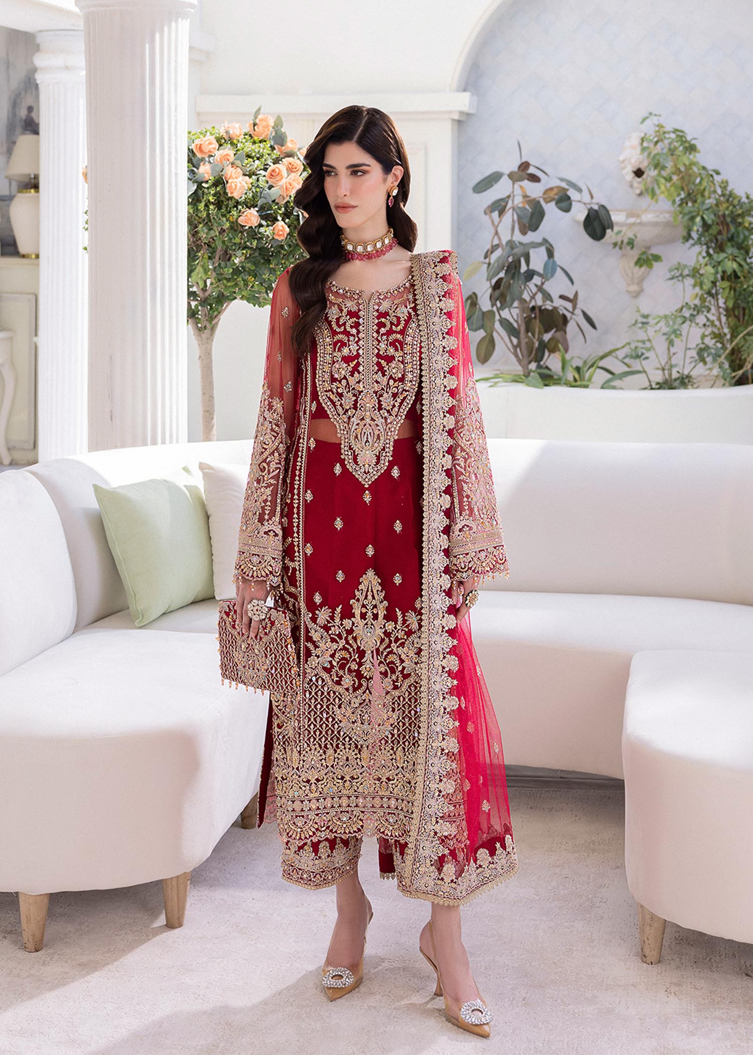 Kanwal Malik | Mirha Wedding Formals | Crimson by Designer Kanwal Malik - House of Maryam - Pakistani Designer Ethnic Wear in {{ shop.shopifyCountryName }}