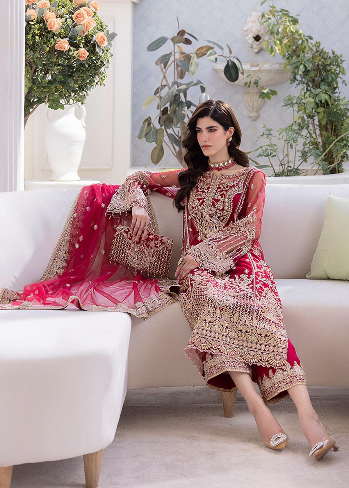 Kanwal Malik | Mirha Wedding Formals | Crimson -  Kanwal Malik Formal - Original Designer Dress - House of Maryam