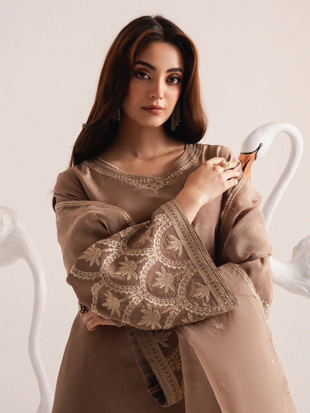 Izel | The Silk Chapter | Khaki-4
