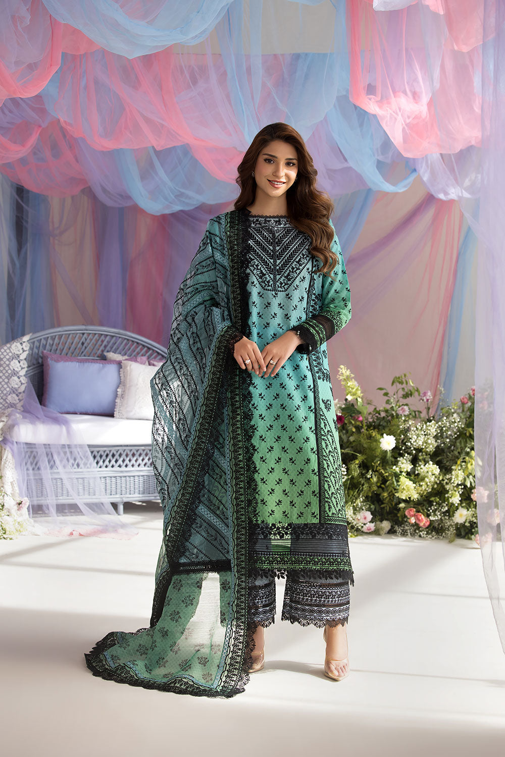 Sobia Nazir | Luxury Lawn 25 | 12A -  Sobia Nazir Ladies Clothes - Original Designer Dress - House of Maryam