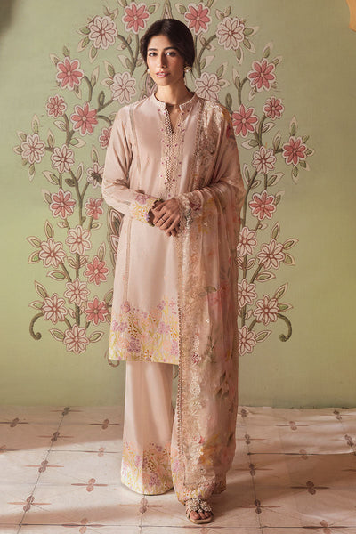 Cross Stitch | Premium Lawn 25 | CORAL CARNATION -  Cross Stitch Ladies Clothes - Original Designer Dress - House of Maryam