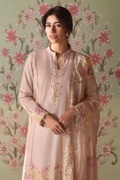 Cross Stitch | Premium Lawn 25 | CORAL CARNATION -  Cross Stitch Ladies Clothes - Original Designer Dress - House of Maryam