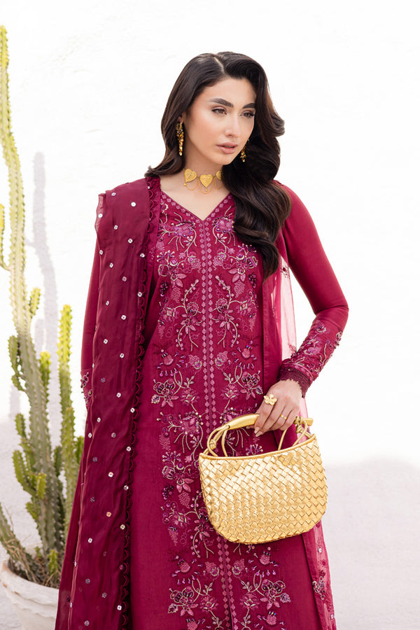 Marjjan | Elyna Lawn | LENI MP-46 (MAGENTA) -  Marjjan Ladies Clothes - Original Designer Dress - House of Maryam