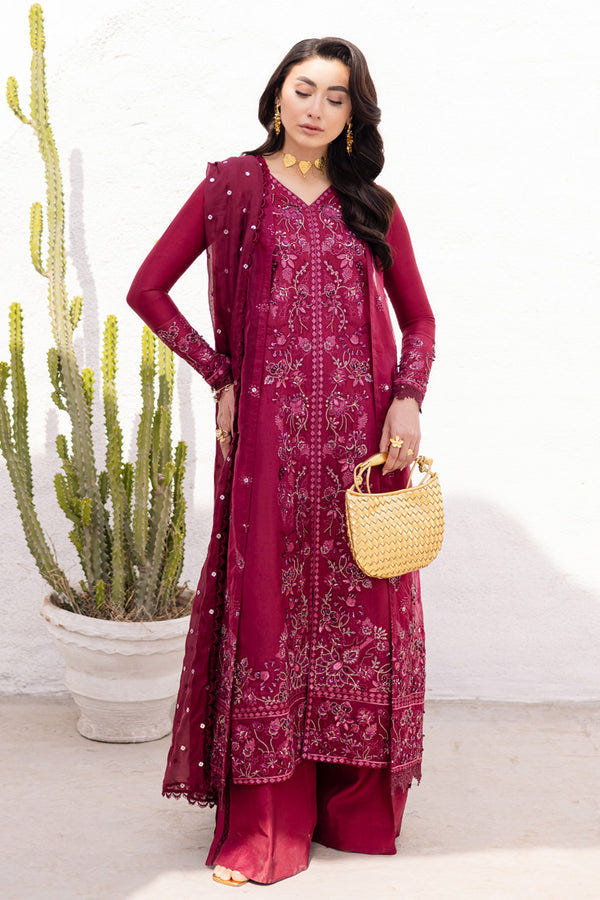 Marjjan | Elyna Lawn | LENI MP-46 (MAGENTA) -  Marjjan Ladies Clothes - Original Designer Dress - House of Maryam