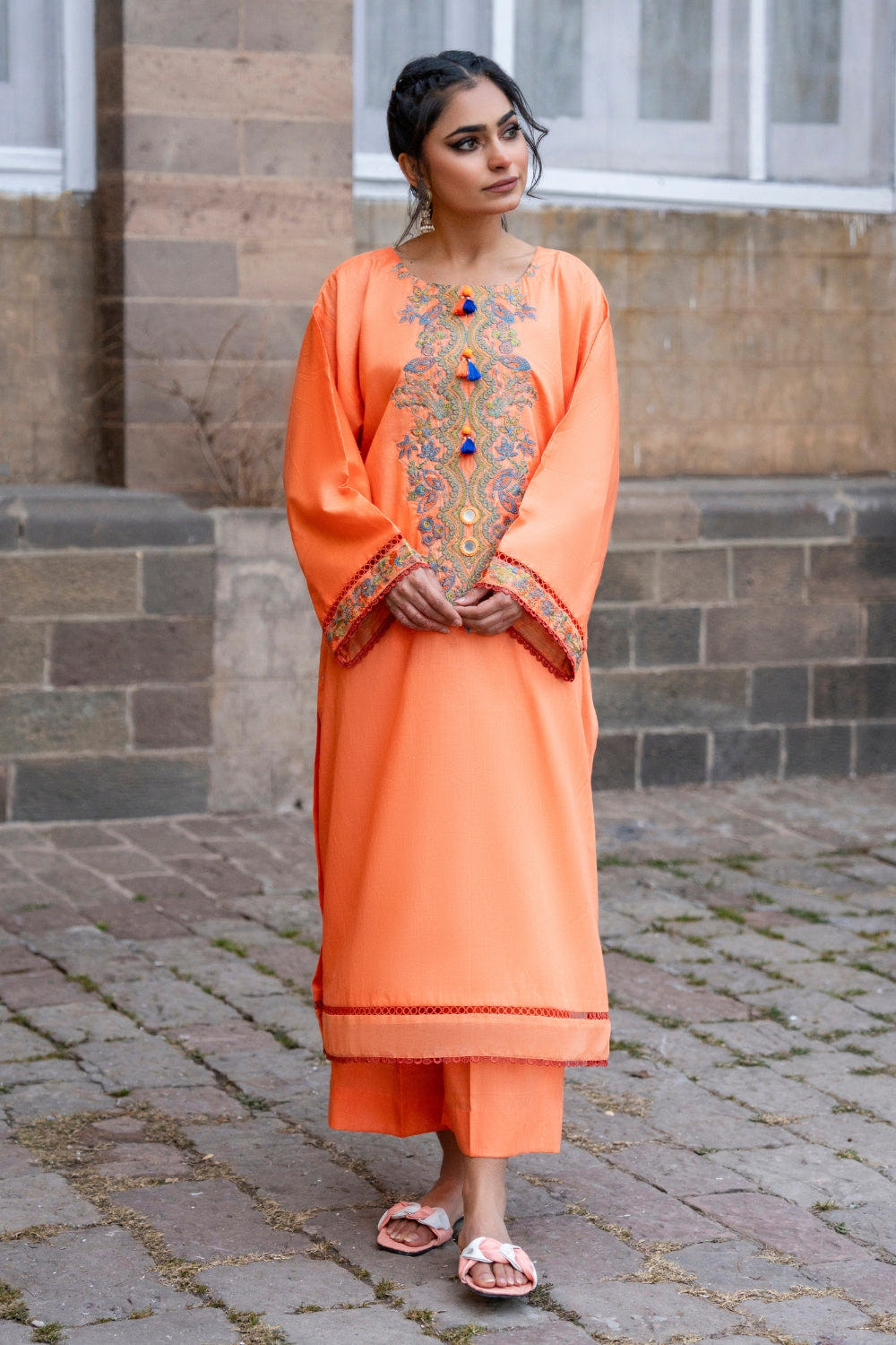 Ittehad | Embroidered Lawn | I-24 -  Ittehad Luxury - Original Designer Dress - House of Maryam