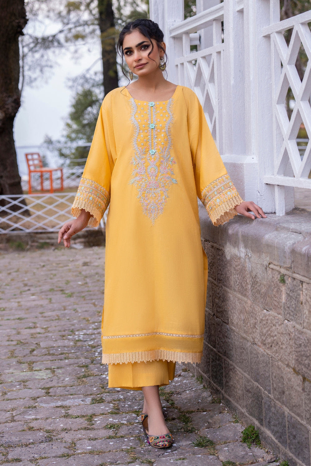 Ittehad | Embroidered Lawn | I-20 -  Ittehad Luxury - Original Designer Dress - House of Maryam