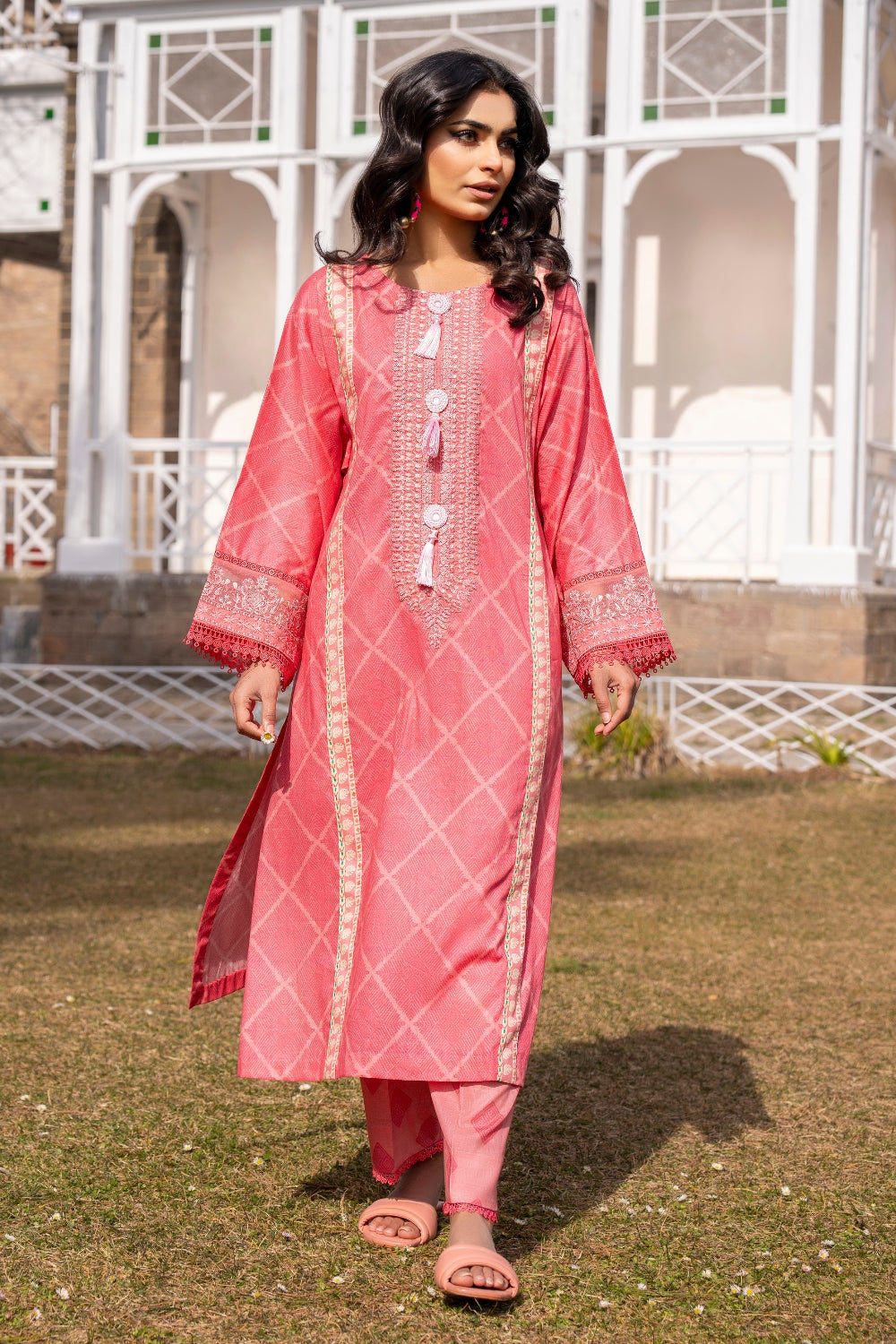 Ittehad | Embroidered Lawn | I-34 -  Ittehad Luxury - Original Designer Dress - House of Maryam