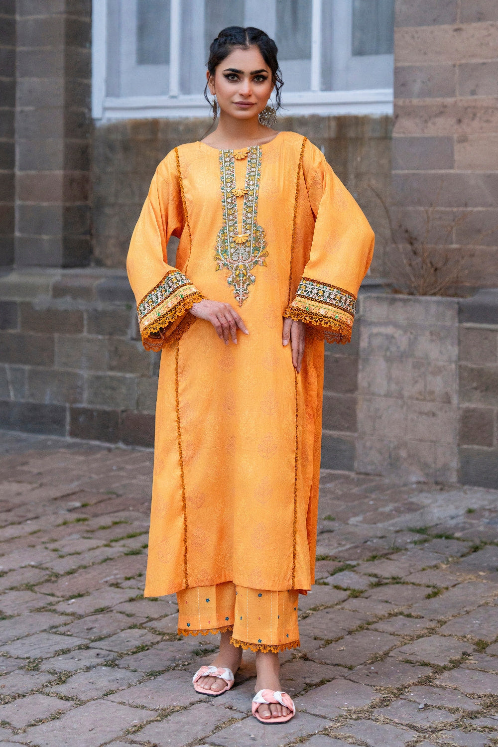 Ittehad | Embroidered Lawn | I-27 -  Ittehad Luxury - Original Designer Dress - House of Maryam