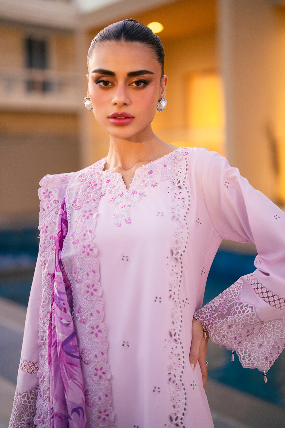 Azure | Luxury Lawn 26 | Lilac Majesty, image 3