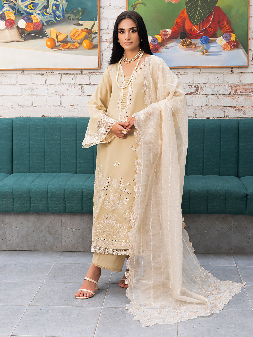 Izel | Meadow Muse Embroidered Lawn 25 | LIORA -  Izel Ladies Clothes - Original Designer Dress - House of Maryam