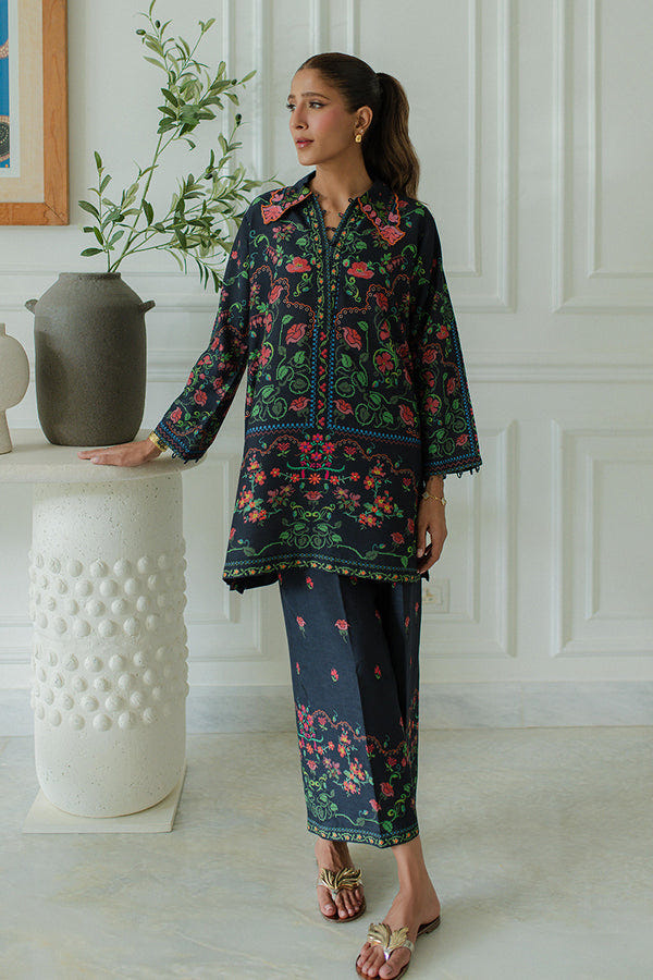 Mina Hassan | Signature Prints | Florals at Dusk -  Mina Hassan Ladies Clothes - Original Designer Dress - House of Maryam