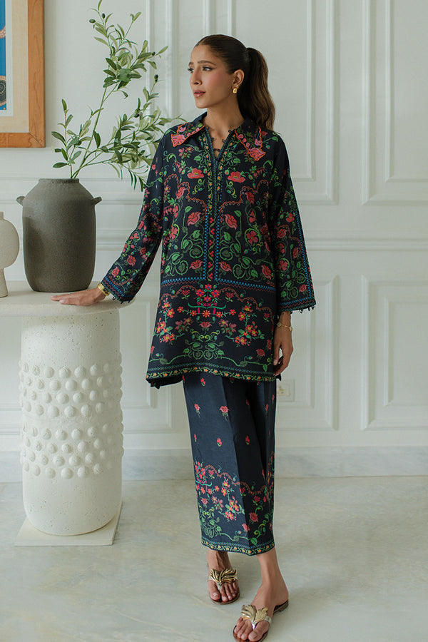 Mina Hassan | Signature Prints | Florals at Dusk -  Mina Hassan Ladies Clothes - Original Designer Dress - House of Maryam