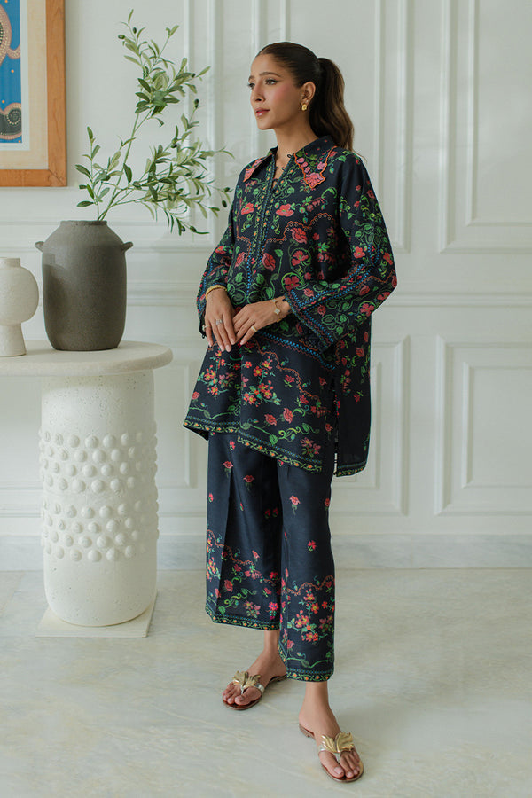 Mina Hassan | Signature Prints | Florals at Dusk -  Mina Hassan Ladies Clothes - Original Designer Dress - House of Maryam