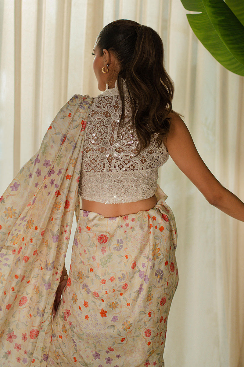 Mina Hasan | Signature Pret | Wrapped Goddess Stitched Saree, image 6