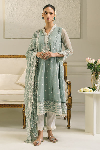 Cross Stitch | Luxury Pret | Antique Green-2 PC (Shirt & Dupatta)