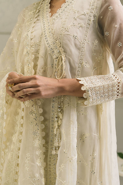 Cross Stitch | Luxury Pret | Ivory Bloom-3 PC (Shirt, Dupatta & Trouser)