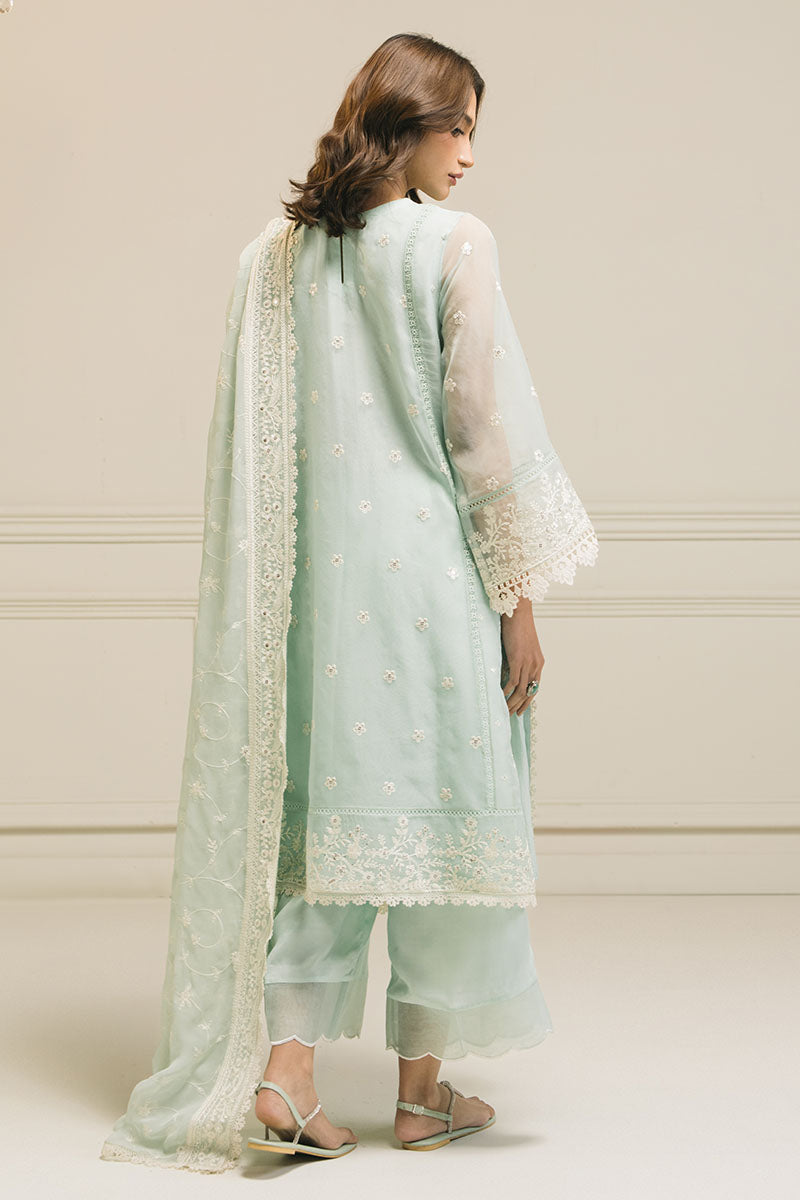 Cross Stitch | Luxury Pret | Mint Flo-3 PC (Shirt, Dupatta &Trouser), image 6