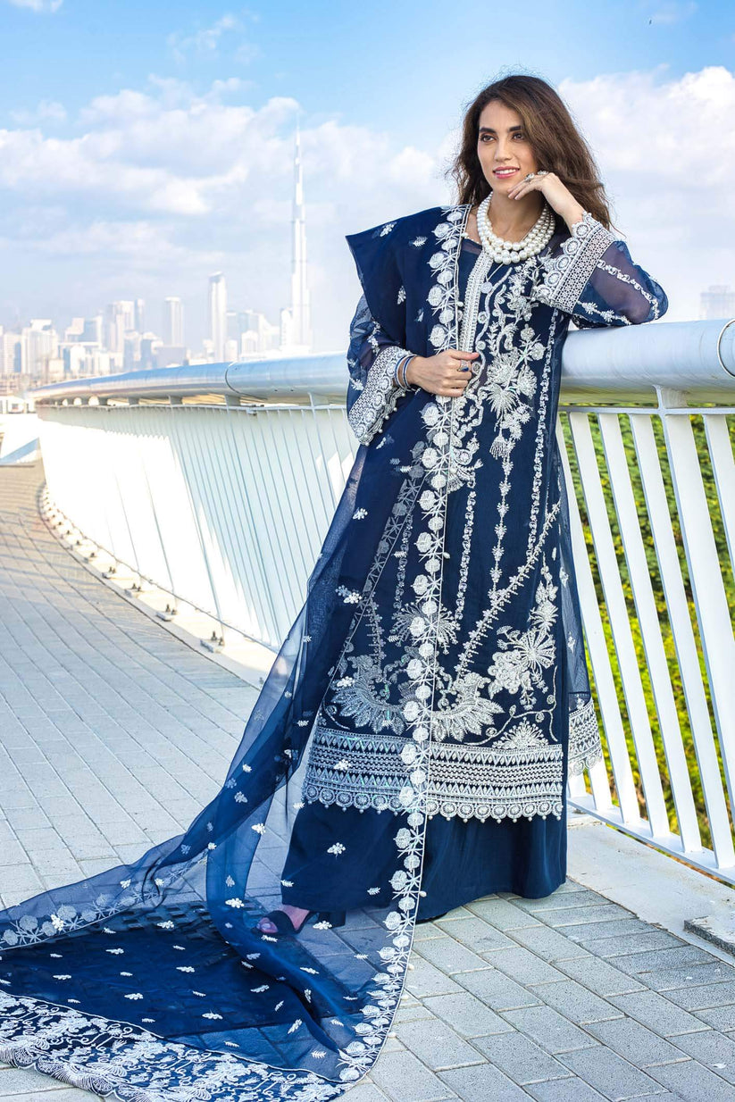 Kara | Kamdani Festive Collection | Lapis Dream -  Kara Ladies Clothes - Original Designer Dress - House of Maryam