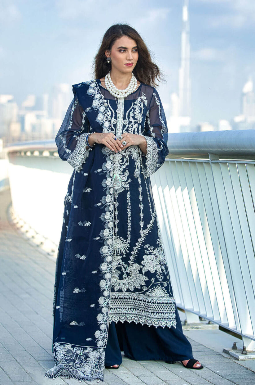 Kara | Kamdani Festive Collection | Lapis Dream -  Kara Ladies Clothes - Original Designer Dress - House of Maryam