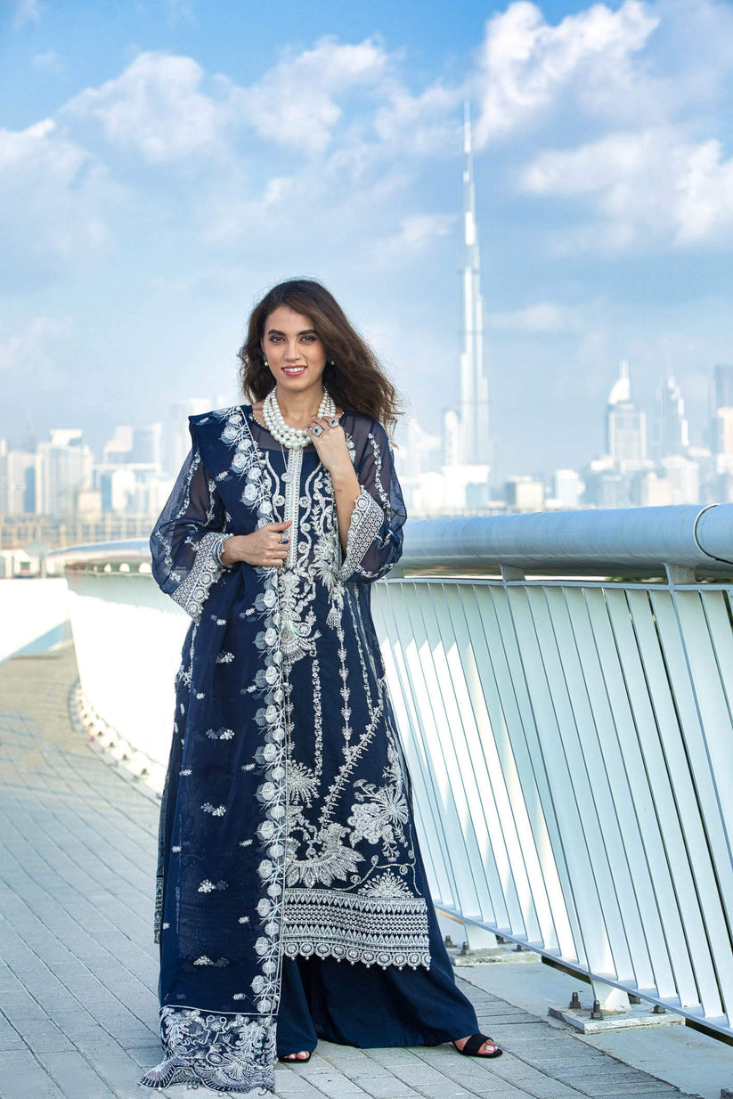 Kara | Kamdani Festive Collection | Lapis Dream -  Kara Ladies Clothes - Original Designer Dress - House of Maryam