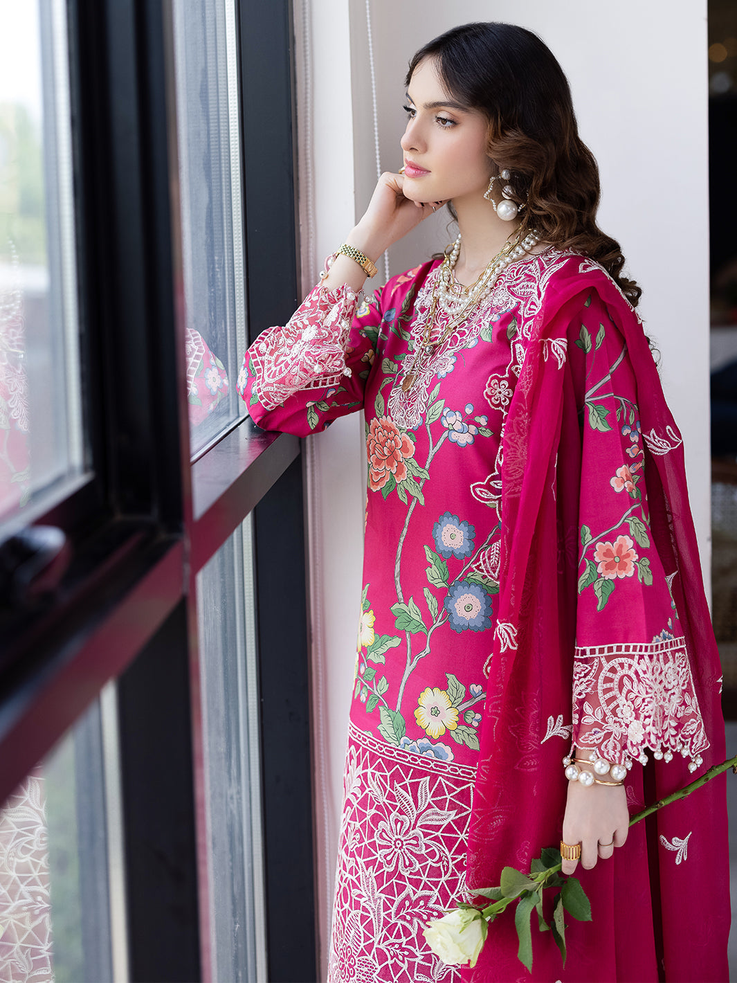 Mahnur | After Hours Luxury Lawn 25 | Laughter Lines -  Mahnur Ladies Clothes - Original Designer Dress - House of Maryam