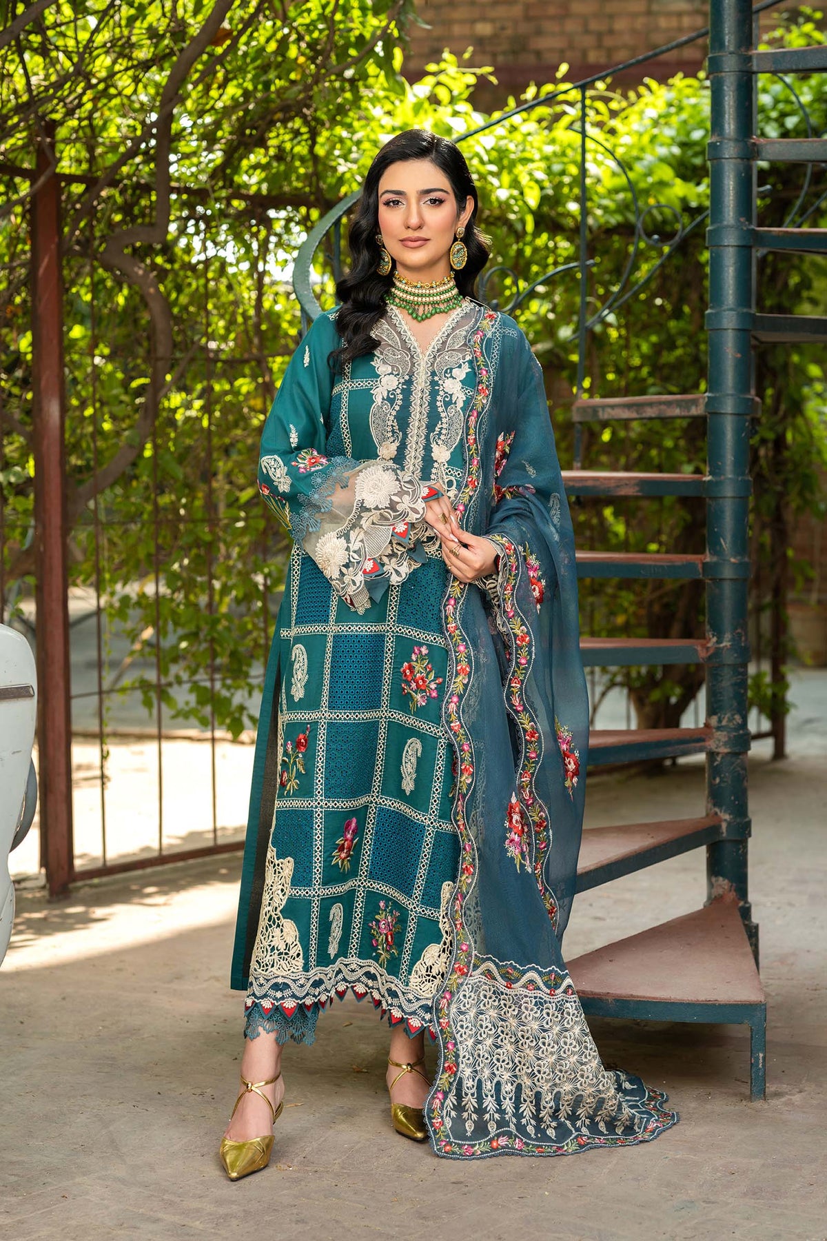 Maryam Hussain | Luxury Lawn 25 | Neelum -  Maryam Hussain Ladies Clothes - Original Designer Dress - House of Maryam