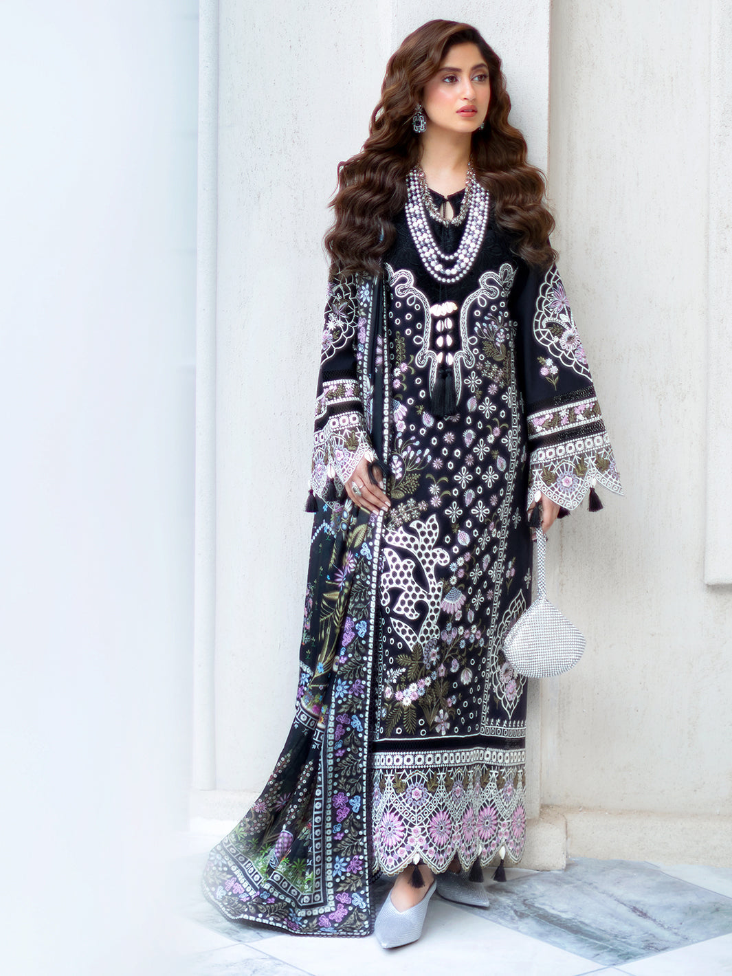 Mahnur | Sophie Luxury Lawn 25 | Lila -  Mahnur Ladies Clothes - Original Designer Dress - House of Maryam