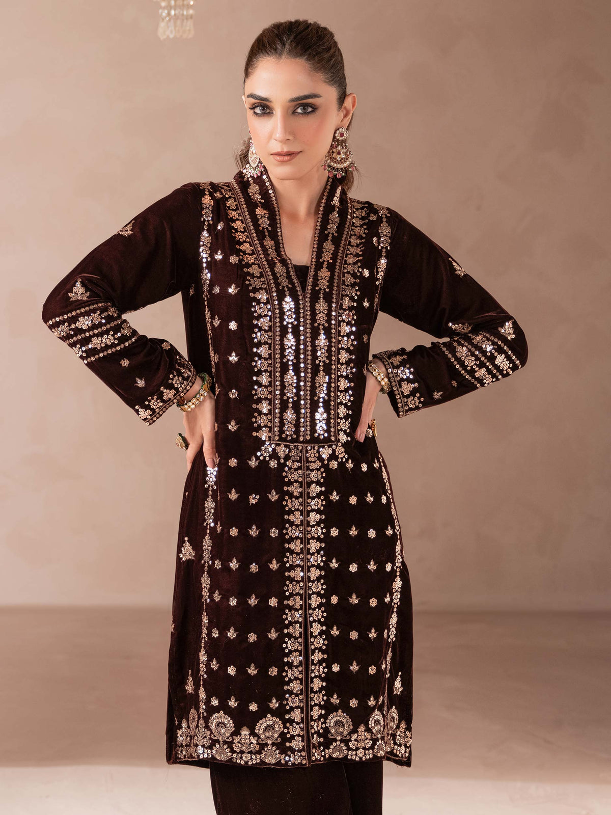 Lime Light | Velvet Pret | V-08 -  Lime Light Ladies Clothes - Original Designer Dress - House of Maryam