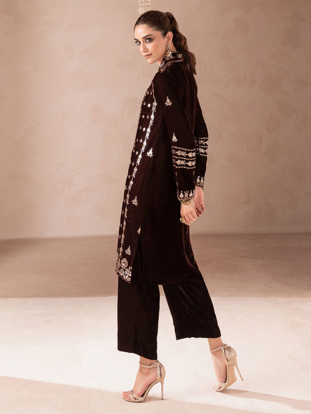 Lime Light | Velvet Pret | V-08 -  Lime Light Ladies Clothes - Original Designer Dress - House of Maryam